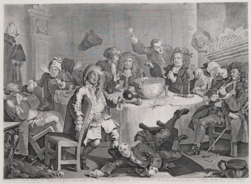 A Midnight Modern Conversation by William Hogarth